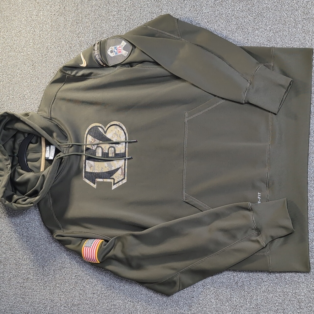 Nike NFL Cincinnati Bengals Salute to Service Hoodie Size XL Army Green